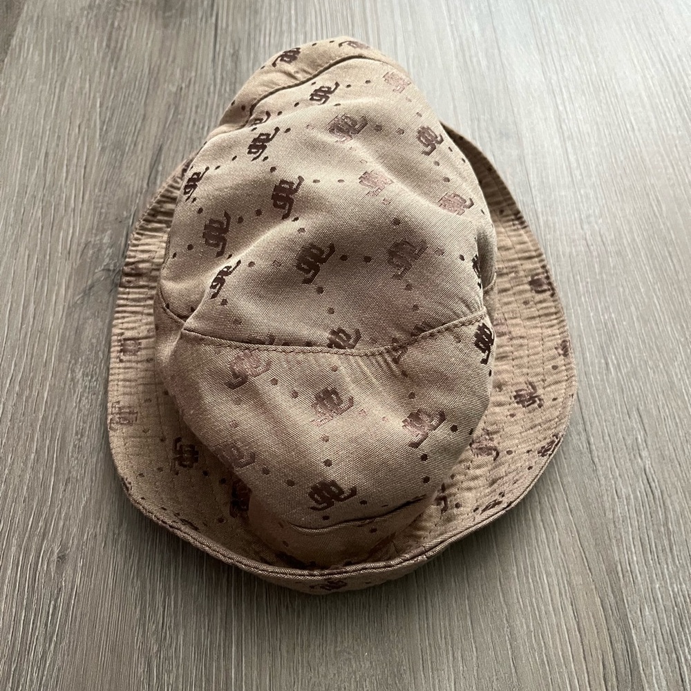 J Lopez Brown Patterned w/Jennifer Lopez logo Bucket Hat